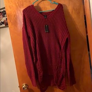 Oversized distressed sweater